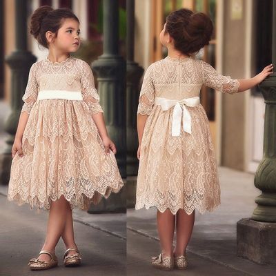 Baby Girl Dress Lace Hollow Designs Tassel Princess Party Children Clothing