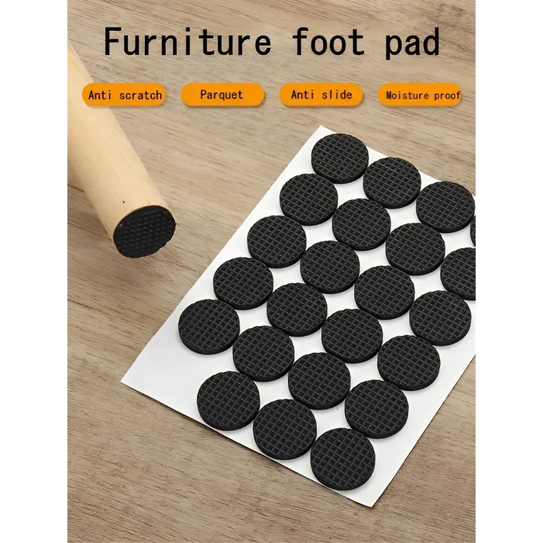 Non Slip Furniture Pads 8 pcs 2” Furniture Grippers for Hardwood Floors  Round Self Adhesive Anti Skid Heavy Duty Felt Rubber Furniture Pads Stopper