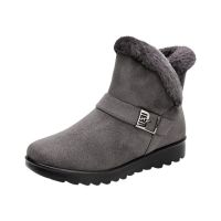 ฤดูหนาวรองเท้าผู้หญิง Warm Plush Snow Boots สำหรับผู้หญิงข้อเท้า Botas Mujer ซิป No-Slip Loafers สุภาพสตรี Casual Comfort Botas Mujer