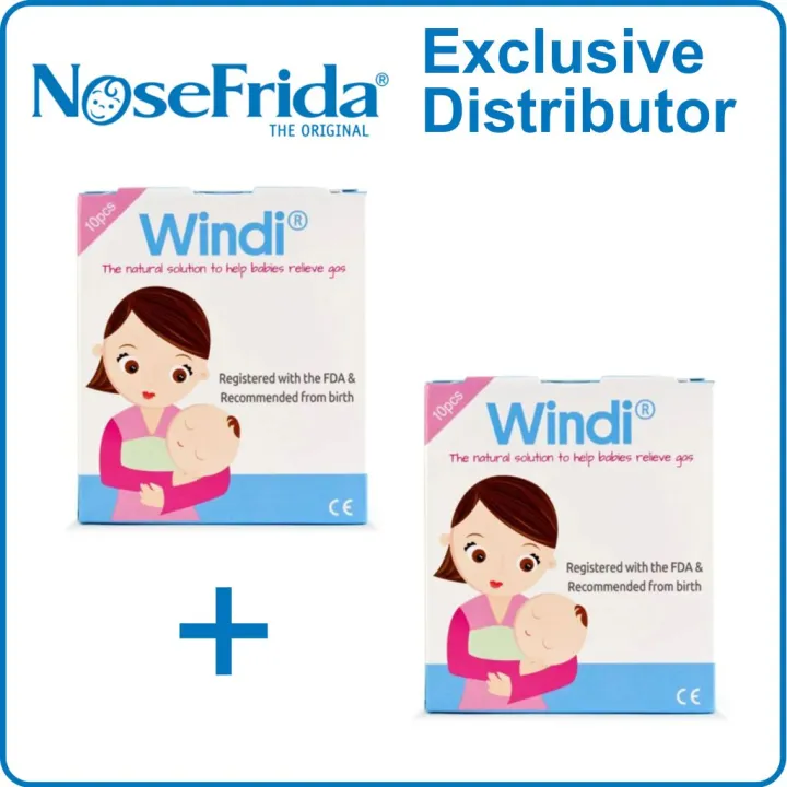 NoseFrida Windi Gas and Colic Reliever for Babies (10 Count) 2 BOXES