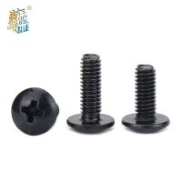 10Pcs/lot M2 M2.5 M3 M3.5 M4 M5 M6 TM Screws Phillips Truss Mushroom Head Screw Black Plated Electronic Carbon Steel Screws Nails Screws  Fasteners