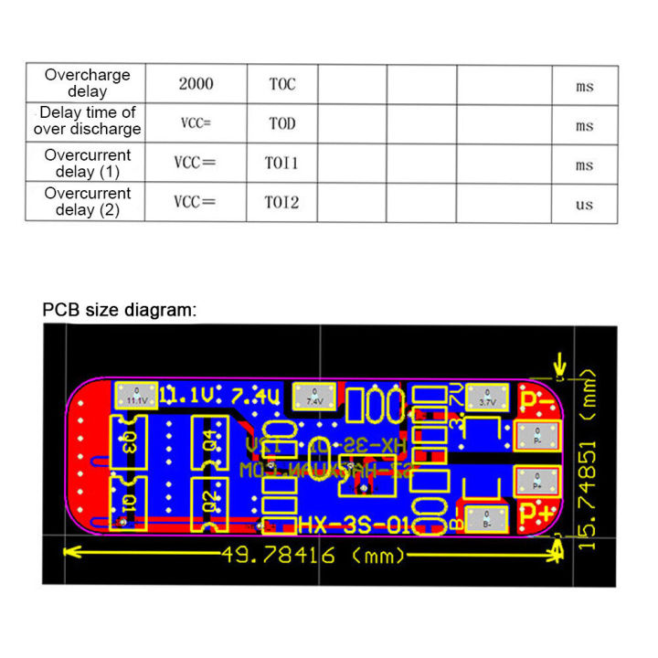 pcbfun-3s-12v-10a-18650แบตเตอรี่ลิเธียมแผ่นป้องกัน-bms-li-ion-charger-โมดูลป้องกัน-anti-overcharge-over-discharge-over-current-short-circui