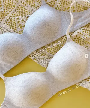 embroidery detailed plunge balcony bra - wireless