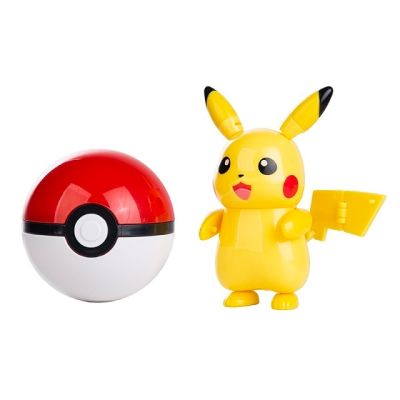 ของแท้ Pokemon ชุดกล่อง Elf Ball Deformation ของเล่น Pocket Monster Pet Pokeball Pikachu Eevee อะนิเมะรูปตุ๊กตาเด็ก