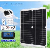 5v 18V solar panel 25w 50w battery 12 volt portable monocrystalline cell solar plate usb charger mobile car battery RV Wires Leads Adapters