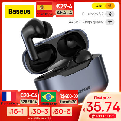 Baseus S1 Pro ANC Earphone Bluetooth 5.1 True Wireless Headphones Active Noise Cancelling TWS Earbuds HiFi Audio Gaming Headsets