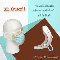 (สีขาว) 3D Outer frame mask อุปกรณ์ใส่ร่วมกับหน้ากากอนามัย เพิ่มประสิทธิภาพการป้องกัน มั่นใจในความปลอดภัยยิ่งขึ้น