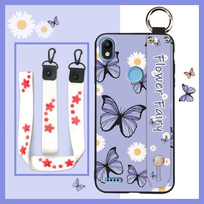 sunflower Dirt-resistant Phone Case For infinix X5515/Smart2 Wristband armor case cartoon Kickstand Wrist Strap Durable