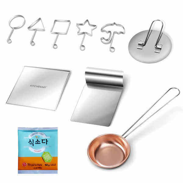 Kitchen Art Dalgona Making Set + Soda 50g 10piece Set Sugar Drawing