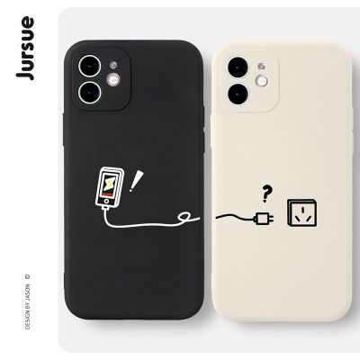 Soft Silicone Matching Couple Set Cute Aesthetic Shockproof Phone Case Cover Casing Compatible For iPhone 14 13 12 11 Pro Max Se 2020 X Xr Xs 8 7 6s 6 Plus Xyh296