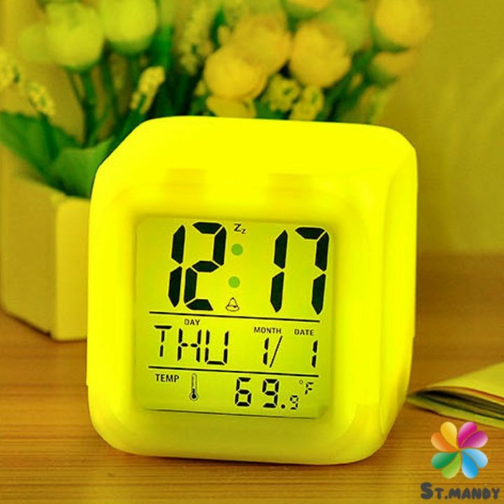 md-นาฬิกาทรงลูกเต๋า-ตั้งโต๊ะดิจิตอลพร้อมไฟ-led-แสดงเวลา-วันที่-เดือน-สัปดาห์-วัดอุณหภูมิได้-led-desk-clock