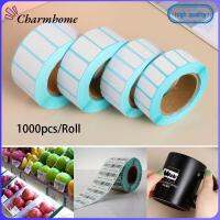 CHARMHOME 1000pcs/Roll การ์ด อุปกรณ์การพิมพ์ แท็กเปล่า กระดาษกาว กันน้ำ สติ๊กเกอร์กันความร้อน ป้ายบรรจุภัณฑ์