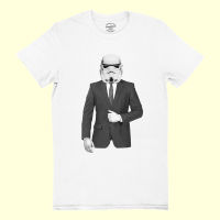 เสื้อยืดรุ่น Stormtrooper ใส่สูท เสื้อสตาร์วอร์ส เสื้อล้อเลียน Star Wars ไซส์ S - 2XL