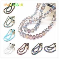 4/6/8mm Rondelle Austria Faceted Crystal Glass BeadsWheel BeadsTransit BeadsBracelet Necklace Jewelry Making