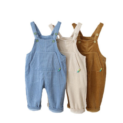 Lawadka 1-3T Spring Autumn Corduroy Jumpsuit For Kids Fashion Childrens Overalls Girls Boys Pants Casual Playsuit Trousers
