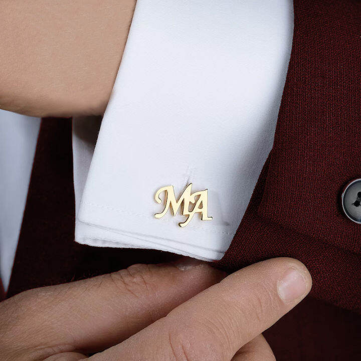 custom-เสื้อ-cufflinks-สำหรับผู้ชายส่วนบุคคลชื่อจดหมายเริ่มต้นสแตนเลสเครื่องประดับชุดปุ่มของขวัญคริสต์มาสสำหรับพ่อ-yrrey