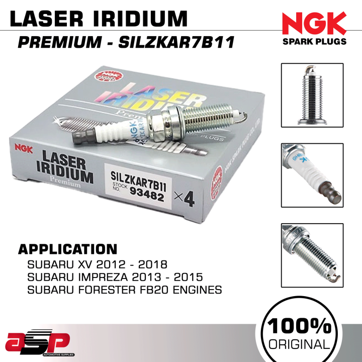 NGK SILZKAR7B11 Laser Iridium Spark Plug 1 SET / 4 PIECES for Subaru XV ...