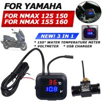 For YAMAHA NMAX155 NMAX125 NMAX 155 N-MAX 125 150 160 Motorcycle Accessories Water Temperature Meter Voltmeter USB Voltage