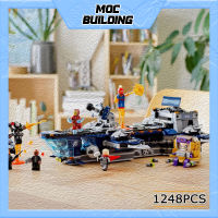 ภาพยนตร์ฉาก MOC เฮลิคอปเตอร์อาคารบล็อกสะสมอิฐรุ่น DIY ประกอบของเล่นของขวัญ75163