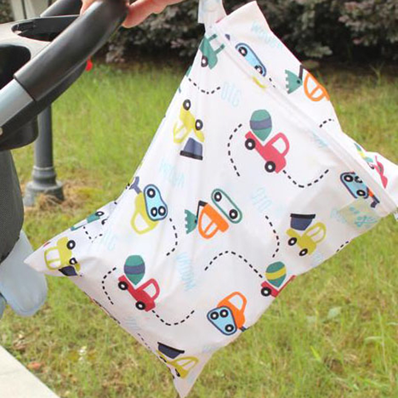 30*40cm cartoon single pocket diaper bag waterproof wet bag for baby diaper AM 