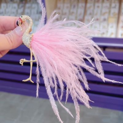【CW】 Fashion New Feather Brooches Corsage Shawl Buckle Female Accessories Pin Jewelry