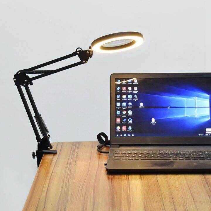 led-usb-desk-lamp-eye-protection-fill-light-led-folding-cantilever-bracket-adjustable-with-5x-led-magnifying-glass-s