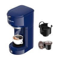 Single Serve Coffee Maker Coffee Brewer 6 to 14oz Compatible with K-Cup Single Cup Capsule with Reservoir Mini SizeBlue