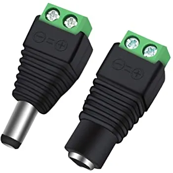 Pair Dc Connector Male Piece Female Piece V Dc Plug X Mm Dc Power Screw Terminal