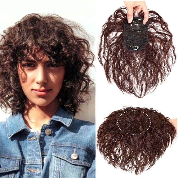 BAIXL 假发 Black Fluffy Replacement For Hair Loss Women Increase Hair ...