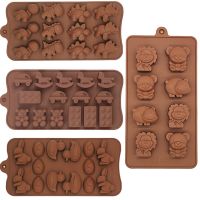 Animal Chocolate Mold Dinosaur Cartoon Silicone Mold Hippo Bear Trojan horse Suitable for Candy Ice Cube Pastry Baking Tools