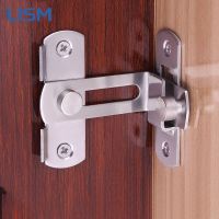 Stainless Steel Door Bolts Anti-theft Parallel / Right Angle Shift Sliding Push Pull Home Safety Door Lock Cabinet Hardware Door Hardware Locks Metal