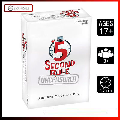 New Board Game 5 Second Rule Uncensored Party Funny Game for 17+ Years