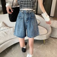 Shorts Women Denim Trendy S-5XL Simple Leisure High Waist Do Old Straight Summer Design Students All-match Korean Style Hotsweet