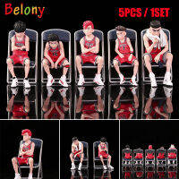 Belony 5ชิ้น/เซ็ต Slam Dunk โมเดลเก้าอี้นั่งของเล่นตุ๊กตาตัวการ์ตูนสำหรับเด็ก