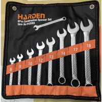 Harden ชุดประแจแหวนข้างปากตาย 8 ตัวชุด 6-19 มม. รุ่น 542008