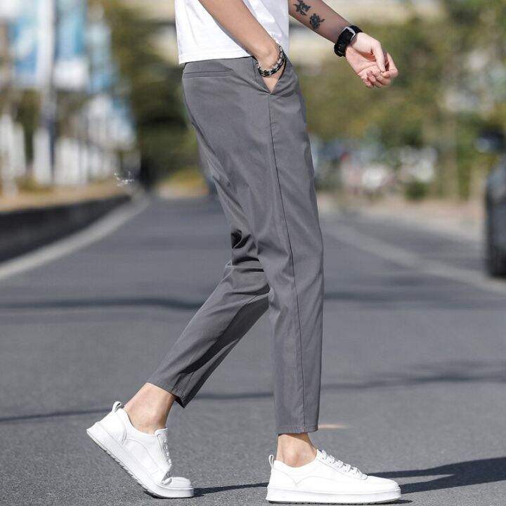 casual-pants-mens-summer-new-men-pants-black-blue-ankle-length-pants-gray-slacks-man-pantalon