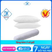 Bộ 2 gối ngủ 50x70cm + 1 gối ôm 100x35cm, gối hơi, hàng VN cao cấp