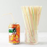 Disposable Color Elbow Plastic Straws Lengthened Bendable Juice Beverage Milk Tea 100 Pcs Pack