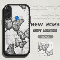 สำหรับเคส Hp Y9 Huawei นายก2019สลิมสกินเซ้นส์ลายการ์ตูนผีเสื้อสีม่วงสีดำเคสหลังหนังซิลิโคนเนื้อนิ่มเคสโทรศัพท์ปกหนัง