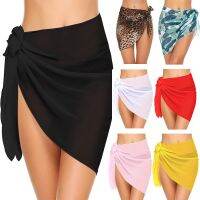 【cw】 Cover Wrap Skirt Swimwear   Beach Sarongs Short - Swimsuit Aliexpress