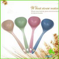 MetMe ช้อนซุปทำจากฟางข้าวสาลี กระบวยตักอาหาร กระบวยซุป พลาสติก Plastic soup spoon with long handle