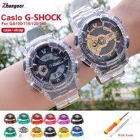 ใหม่ล่าสุดแถบใส + สำหรับ G-SHOCK GA-110 100 120โปร่งใสนาฬิกาข้อมือทรงสปอร์ตชุดเปลี่ยนอุปกรณ์เสริมเรซิ่นเข็มกลัดหัวเข็มขัดสำหรับทั้งหญิงและชายกีฬาสายรัดโปร่งใสกรณี