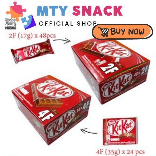 [MTY] Nestle Kitkat Chocolate Wafer Bar (2/4finger) - Outer | Lazada