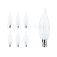 【boloni HHG】โคมไฟสีขาวเย็นอบอุ่นในร่ม5ชิ้น/ล็อต,หลอดไฟไฟ Led E14โคมไฟ LED E27ไฟ7W AC220V เทียน LED โคมไฟระย้าการตกแต่งบ้าน