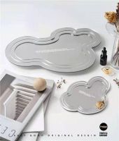 [COD] Luxury Irregular Mirror Tray Decoration Aromatherapy Bottom Holder Coaster Shooting Props