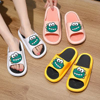 Summer Women Floor Flat Shoes Lovely Indoor Cartoon CrocodileFlip Flops Female Non-Slip Bathroom Home Slippers Female Beach Shoe