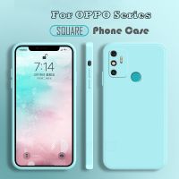 New Square Silicone Phone Case For OPPO A53 2020 A53S 4G A72 A52 A15 A31 A91 A5 A9 A5S A12 AX7 Realme 7 8 Pro Soft Protect Cover