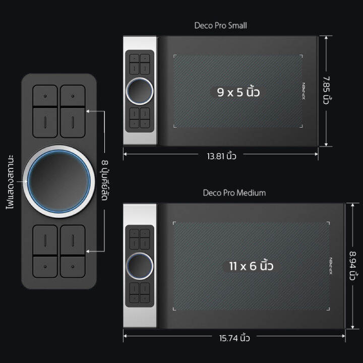 xppen-deco-pro-m-เม้าส์ปากกา-ระดับมืออาชีพ-แรงกด-8192-ระดับ-ใช้งานได้ทั้ง-windows-mac-และ-android-รับประกันศูนย์ไทย-2-ปี-สำหรับงานวาดภาพในคอมพิวเตอร์-วาด