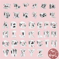 【hot】۞✖  925 Sterling Beads Original 12 Signs Aries A-Z 26 Letters Necklace Womens Jewelry