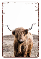 Jimin Highland Cow Decor วันเกิด Buffalo พิมพ์ Cattle Farmhouse ป้ายดีบุกสำหรับโรงรถป้ายดีบุก Art Wall ตกแต่งโลหะ